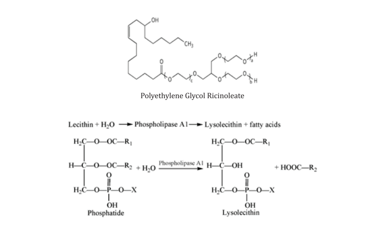 Typical food emulsifiers, their HLB values and their typical